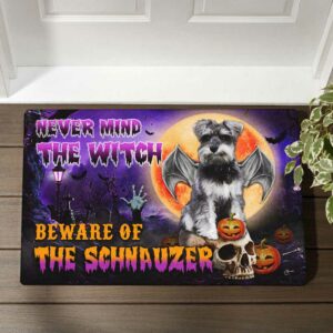 Halloween Doormat Beware Of The Schnauzer DBD2796DMv6