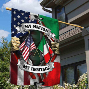 American & Italian Flag My Nation My Heritage DDH2869F