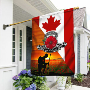 Anzac Day Flag Remembrance Poppy Lest We Forget Canadian Flag TRL1374F