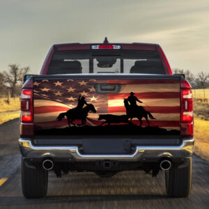 Cowboy American Truck Tailgate Decal Sticker Wrap TRN1359TD