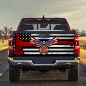 Firefighter The Thin Red Line Truck Tailgate Decal Sticker Wrap THH3382TD