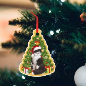 Christmas Cat Custom Shaped Ornament TTV350O