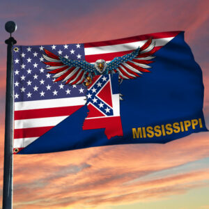 Mississippi Flag American Eagle Mississippi Grommet Flag TRL1430GFv8