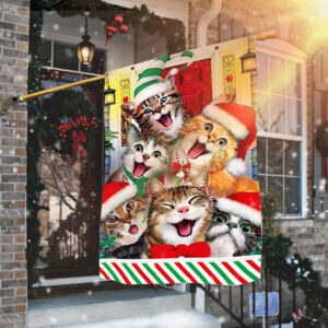 Merry Christmas Cat Flag TRN1528F