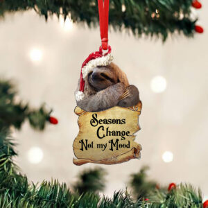 Sloth Custom - Shaped Ornament Not My Mood NTT138Ov1