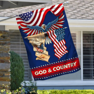 God and Country Eagle American Flag MLH1980F