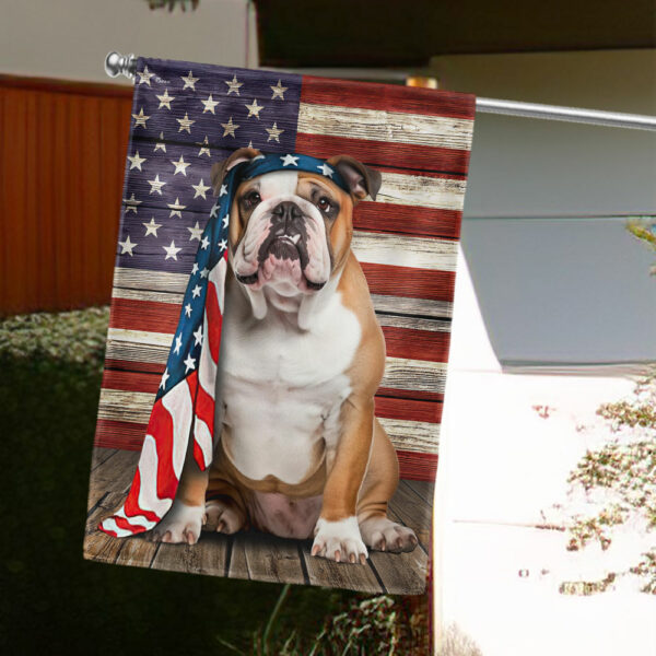 English Bulldog Flag Charming Dog NTB216Fv34