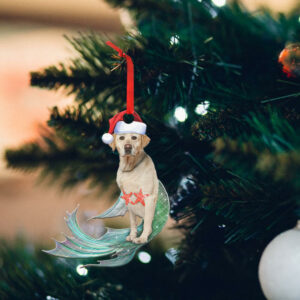 Labrador Custom Shaped Ornament Christmas Mermaid NTT132Ov1