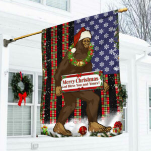 Bigfoot Flag Merry Christmas LHA1812F