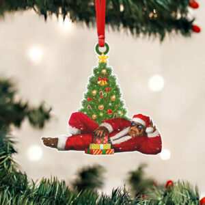 Christmas Bigfoot Custom - Shaped Ornament Sticker Wrap Enjoy NTB299O