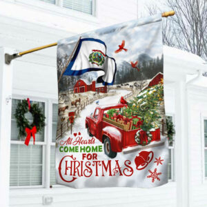Red Truck West Virginia Flag All Hearts Come Home For Christmas DDH2926Fv1