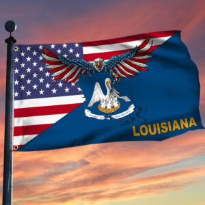 Louisiana Flag Louisiana American Eagle Grommet Flag TRL1430GFv2