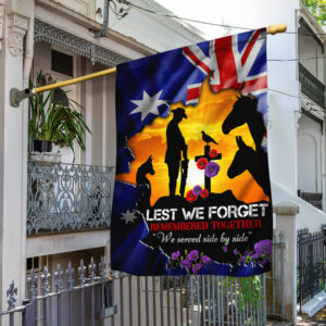 Anzac Day Flag Remembering All Animals In War Australian Flag LHA1851F