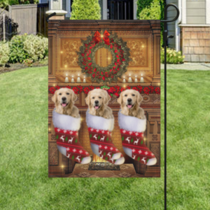 Personalized Dog Christmas Dog Stocking Flag TRV1500FCT