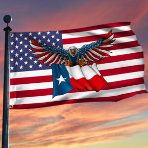 Texas Flag American Eagle Texas Grommet Flag TRL1590GF