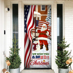 Santa Claus US Door Cover We Wish You Ameri Christmas DDH2940D