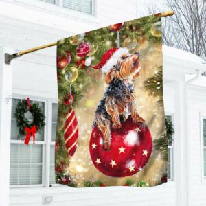 Yorkshire Terrier Dog Christmas Flag Bing Bong NTB386Fv1