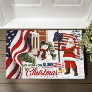 Santa Claus US Doormat We Wish You Ameri Christmas DDH2940DM