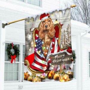 Cocker Spaniel Wrap In Glory American Christmas Flag THH3477Fv9