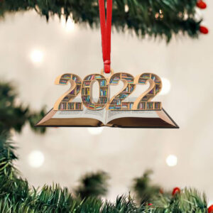 Book Custom Shaped Ornament New Year NNT136O