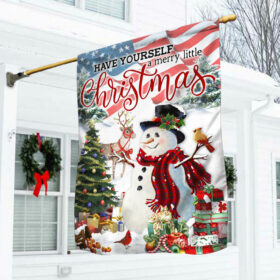 Snowman Flag Have Yourself A Merry Little Christmas LHA1869F