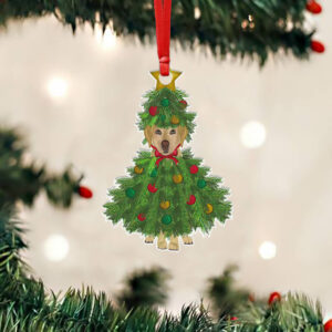 Yellow Labrador Retriever Dog Custom - Shaped Ornament Christmas Tree NTB341O