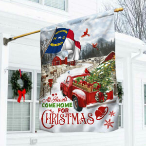 Red Truck North Carolina Flag All Hearts Come Home For Christmas DDH2926Fv6