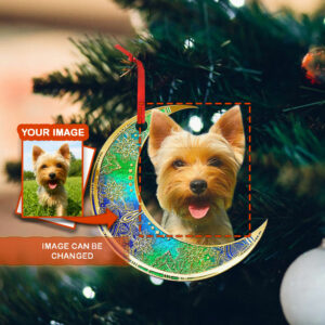 Personalized Custom-Shaped Ornament Pet Image With Moon Hippie ANL152OCT