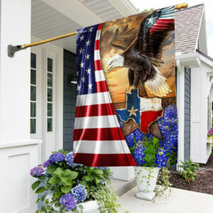 Texas Strong American Eagle Flag THN3523Fv1