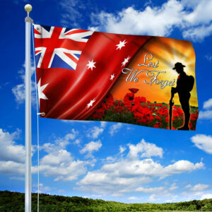 Lest We Forget Veteran Australian Grommet Flag THB3369GFv1