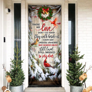 Cardinals Christmas Door Cover THH3522D