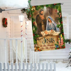 Jesus Flag Jesus Is The Reason For The Season Christmas Flag TRL1629F