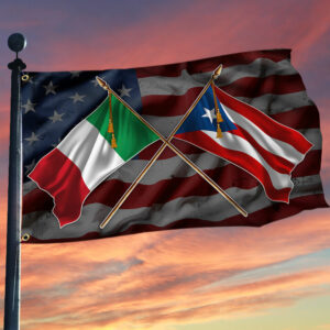 Italian Puerto Rican Grommet Flag MBH222GF1