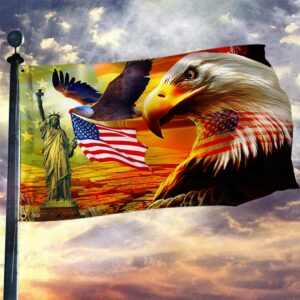 American Pride Grommet Flag Eagle Sunset Freedom DBD2993GF