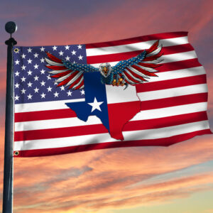 Texas Flag Texas American Eagle Grommet Flag TRL1566GF