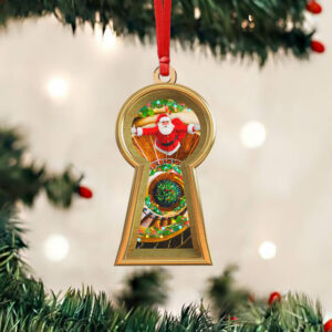 Christmas Santa Custom - Shaped Ornament Circular Stairs NNT141O