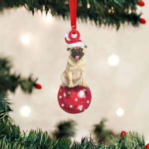 Pug Dog Christmas Custom - Shaped Ornament Bing Bong NTB386O4