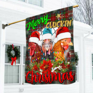 Chicken Farm Christmas Flag Be Here NTB384F