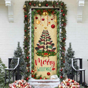 Christmas Dachshunds Tree Door Cover LHA1794D