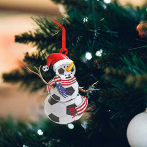 Soccer Custom - Shaped Ornament Snowman NNT158Ov3
