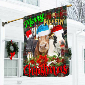 Cow Farm Christmas Flag Be Here NTB384Fv1