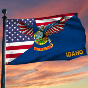 Idaho Flag American Eagle Idaho Grommet Flag TRL1430GFv15