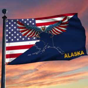 Alaska Flag American Eagle Alaska Grommet Flag TRL1430GFv32