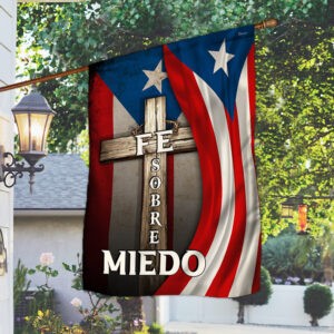 Faith over Fear in Spanish Puerto Rico Flag MLH2084Fv1