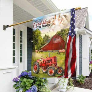 Farmer Flag Tractor Farm God Bless The Farmer Flag TRL1686F