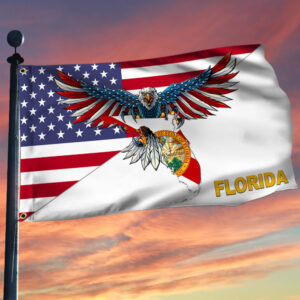 Florida Flag American Eagle Florida Grommet Flag TRL1430GFv28