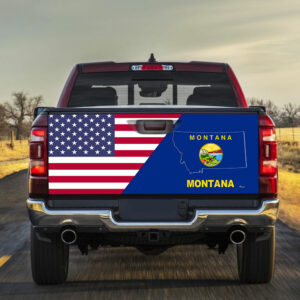 Montana Truck Sticker Wrap Montana American Truck Tailgate Decal Sticker Wrap TRL1699TDv1