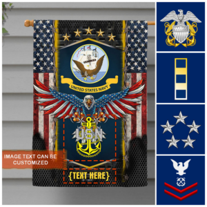 Personalized Flag United States Navy Eagle BNL410FCT