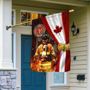 Proud Canadian Firefighter Flag LHA1952F