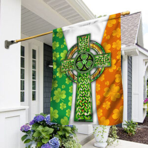 Irish Flag Celtic Cross Irish Flag TRV1669F